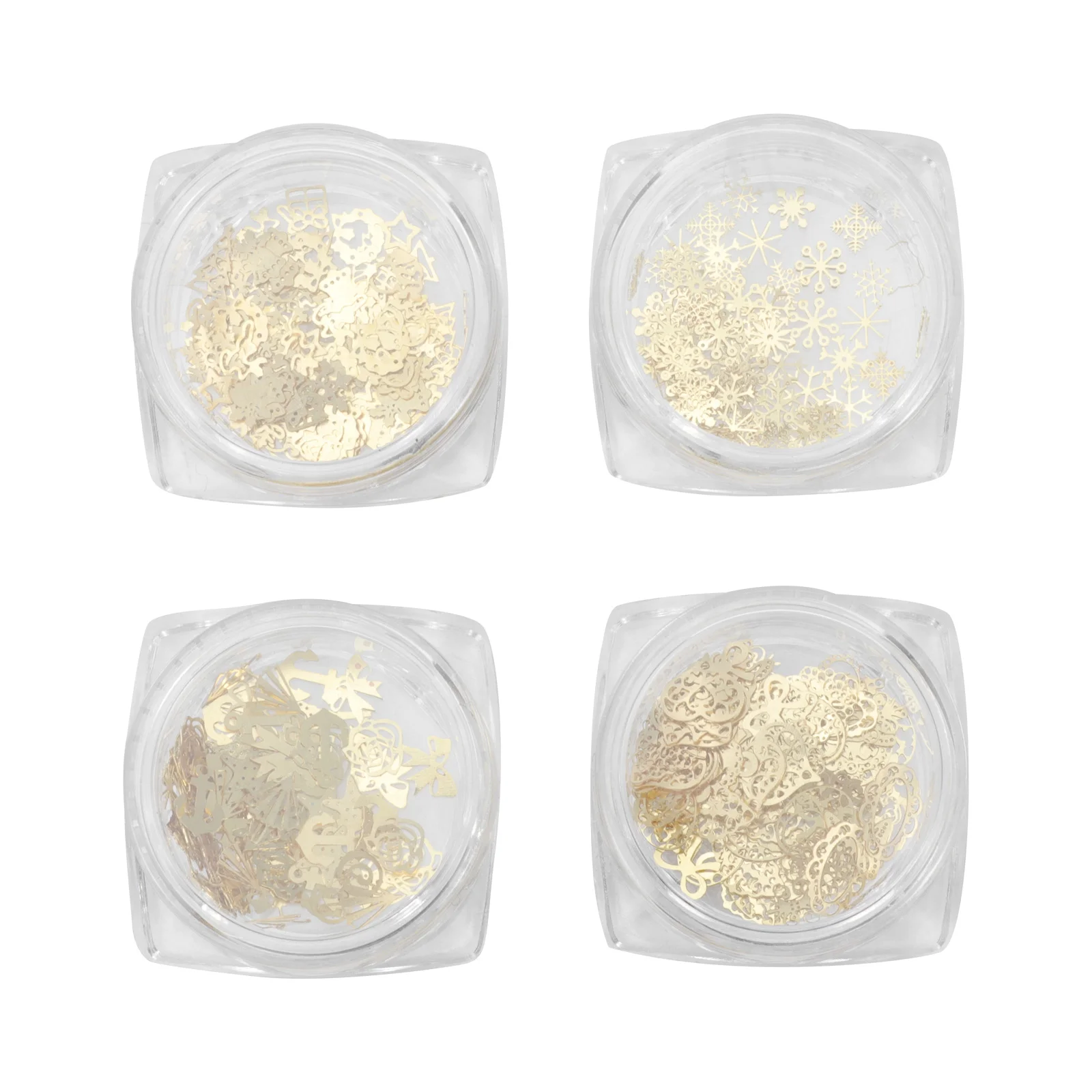 

Nail Snowflake Stickers Sequins Nails Glitter Metalbutterfly Slicedesignchristmas