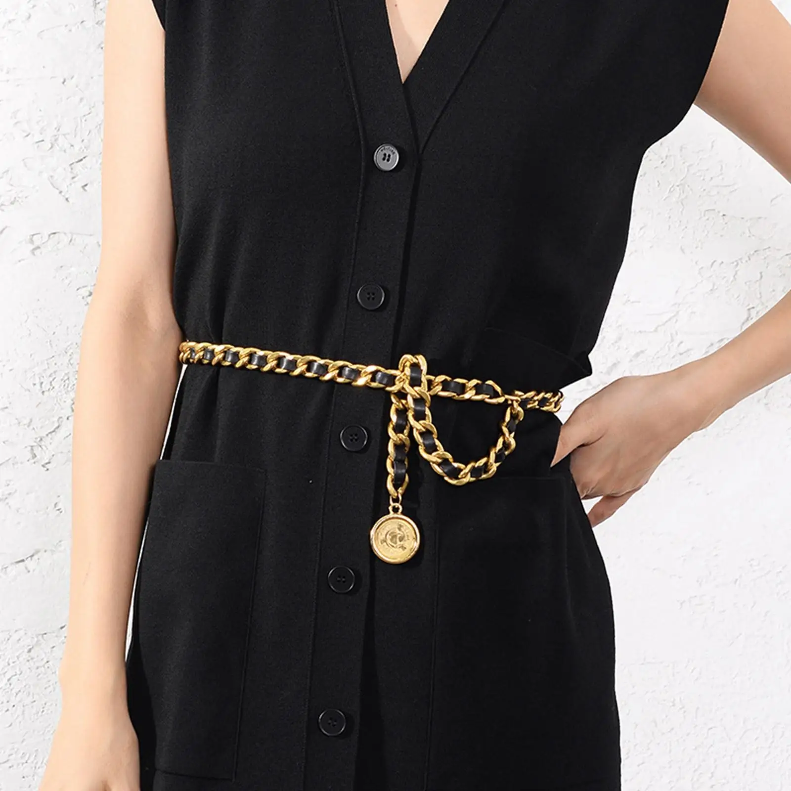 Waist Chain Belt Charms Accessories Jewelry Trendy Delicate Fashion Body Chain Waistband for Ladies Party Dresses Girls Sweater