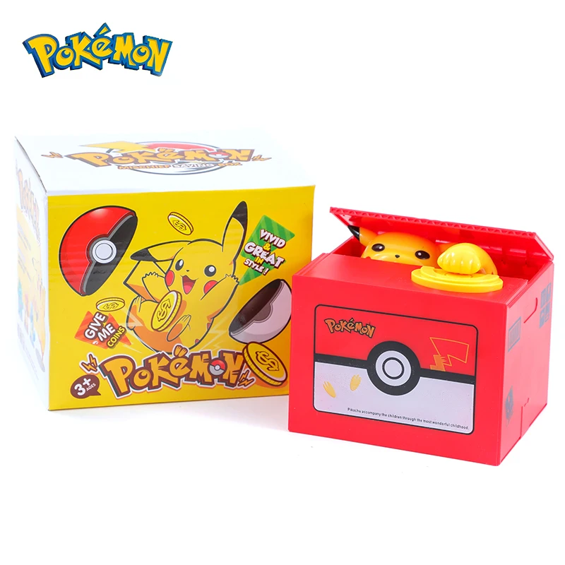 

Pokemon Pikachu Money Tank Wealth Management Money Box Pig Bank Thief Money Box Safety Anime Cartoon Birthday Children's Day Gif