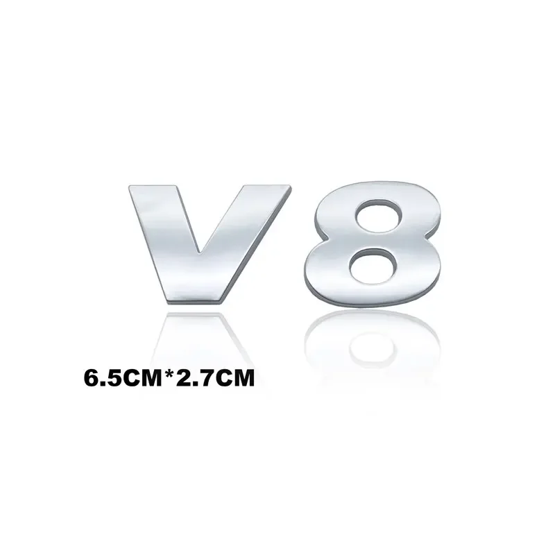 

Автомобильная наклейка с гальваническим покрытием из АБС-пластика, модель V6 V8, металлическая наклейка для VW Touareg TDI, автомобильные аксессуары