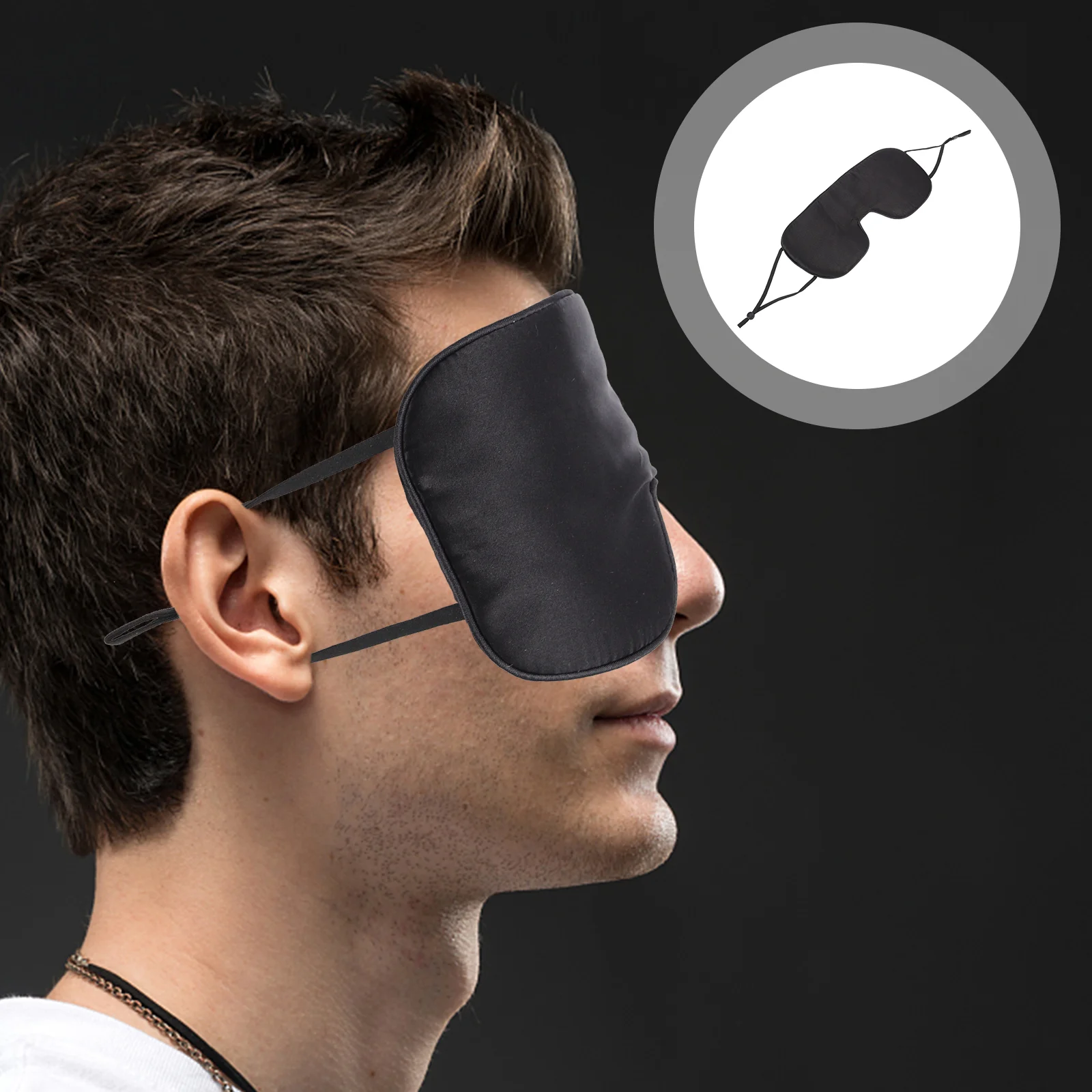 

Eye Cover Sleeping Patch Silk Travel Blindfold Blinderpillowshadingadult Protector 3D Compress Blackout Nightmen Household
