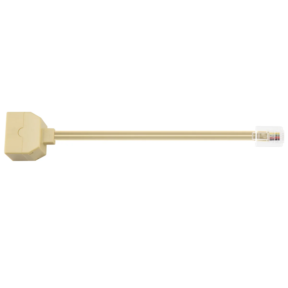 Разъем RJ 11 6P 4 C 2 x jack port M / F разветвитель кабель адаптера для телефона бежевый