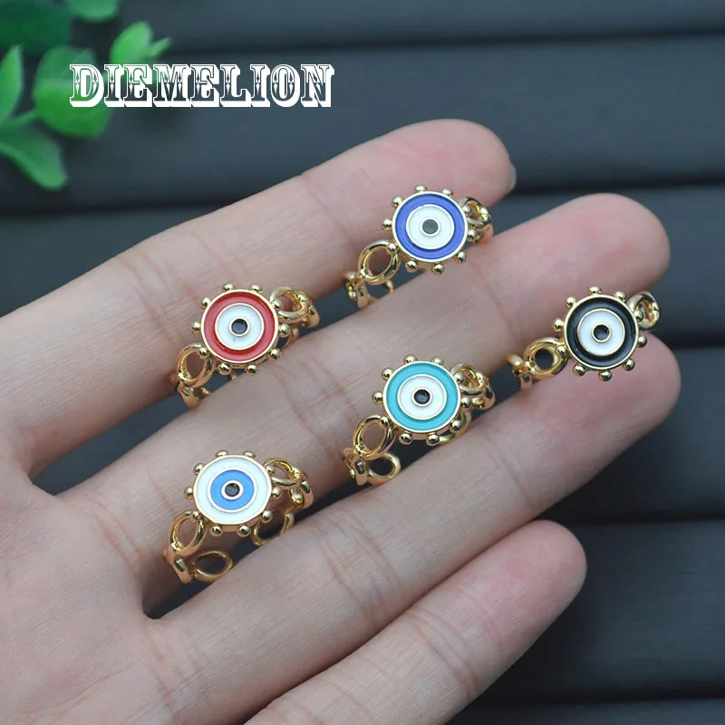 

Красочные эмалированные круглые кольца Bohe для женщин, простые Позолоченные кубинские звенья, кольцо на цепочке, модные аксессуары