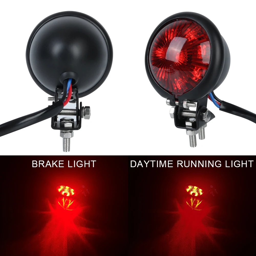 

For Chopper for Bobber Stop Light 12V Motorbike Brake Rear Lamp Taillight Motorcycle Tail Light Universal Red
