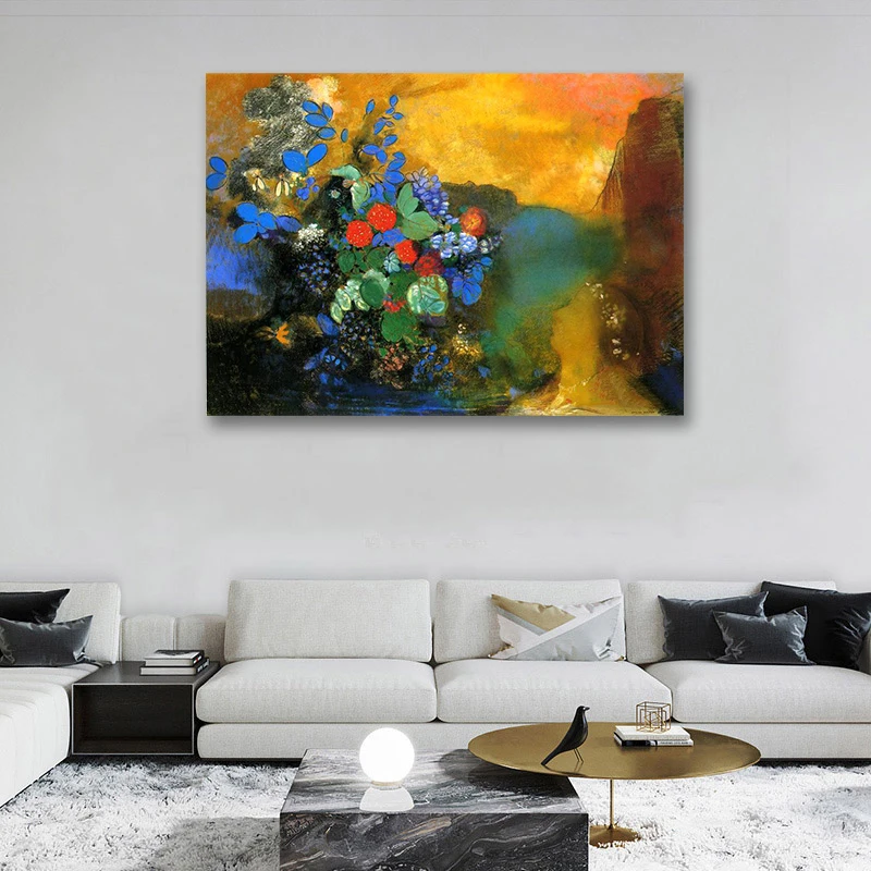 Одинлон Редон 《Офелия》Репродукция масляной живописи Искусство Печать на