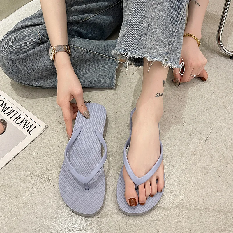 HKAZ-S slippers flip flops summer outdoor  flat soled non-slip women's beach shoes  leisure comfortable fashion new summer