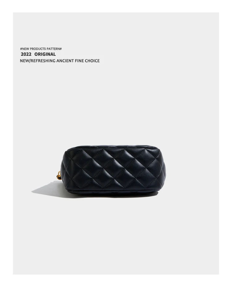 Elmsk 2022 Gold Chain Single Shoulder Bag Women Vintage Diamond Fashion Casual Bucket Bag