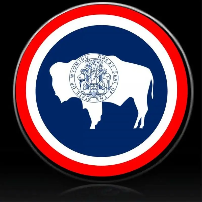 

Car Tire CoverWyoming Flag Spare Tire Cover-Custom Made To Your Exact Tire Size