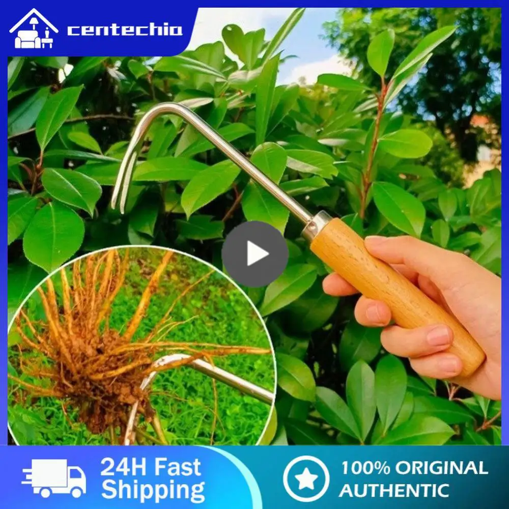 

Convenient Wooden Handle Weeding Hook Portable Weeder Durable New Hand Weeder Tool Garden Weeding Tools Weeding Hook Root Puller