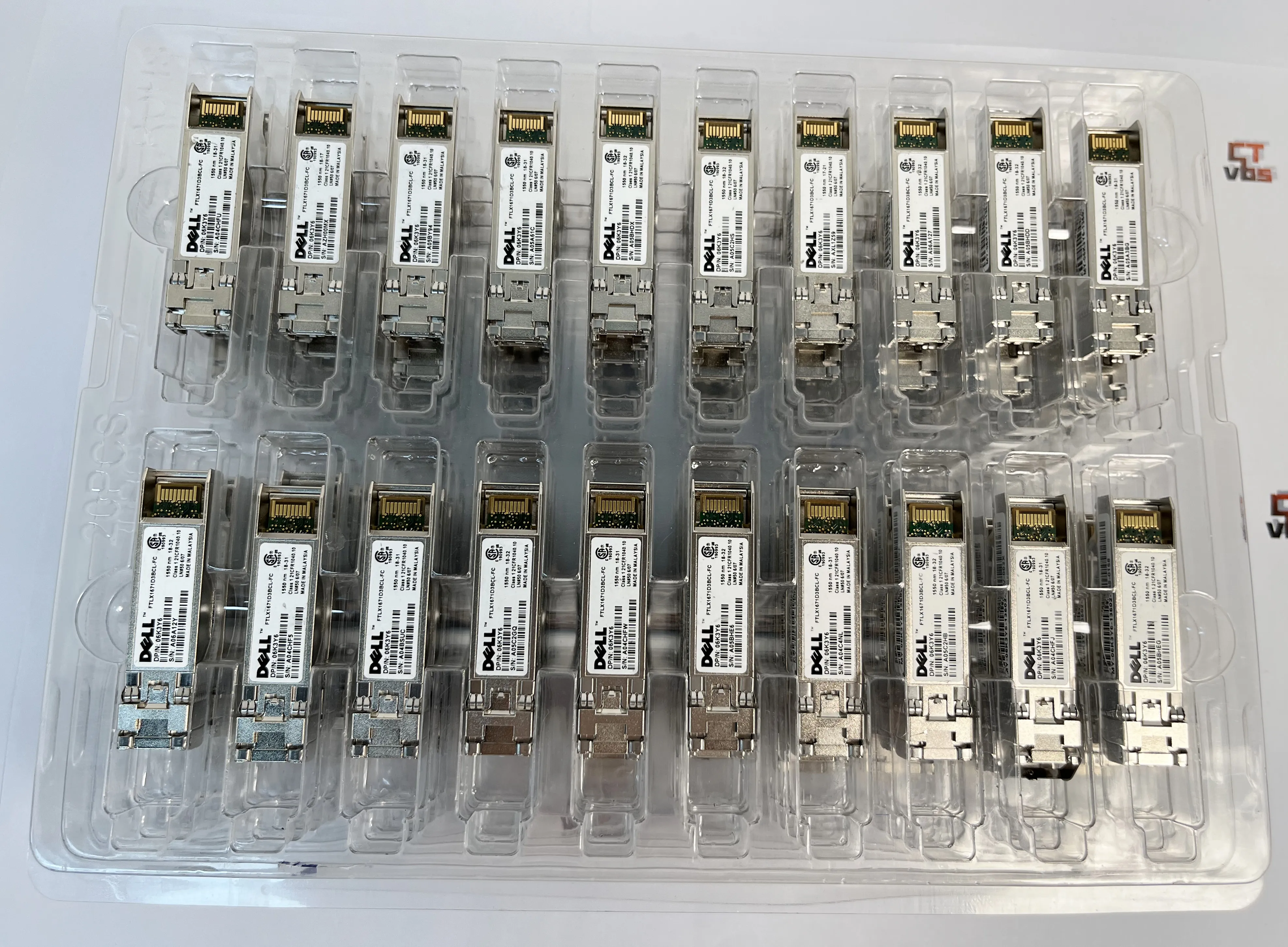 For 40km 10Gb Optical Fiber Module DELL FTLX1671D3BCL-FC 1550nm Single Mode SFP+