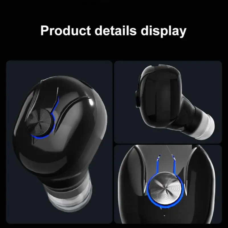 

Voice Prompt Headphone 50mah In-ear Design Wireless Earphone Call Dial With Microphone Mini Invisible Headset