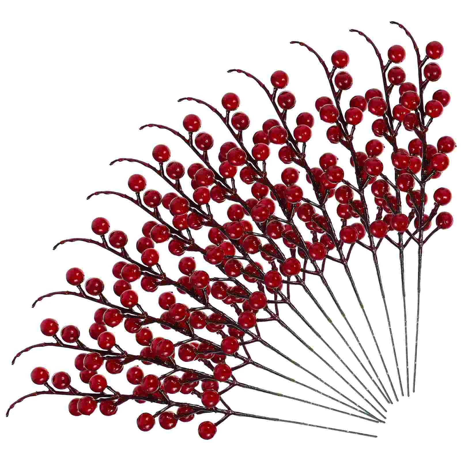 

12pcs Artificial Red Berry Branches Xmas Red Berry Picks Christmas DIY Decorations