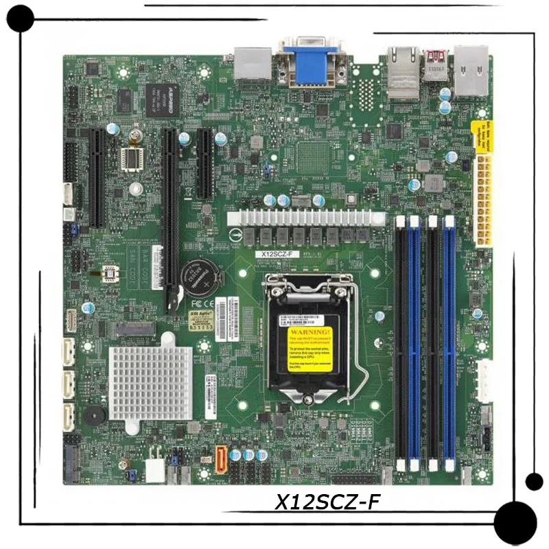 X12SCZ-F для Supermicro однонаправленного W480 чипа, LGA-1200 Серверная материнская плата десятого поколения i9 DVI + DP ядерный дисплей