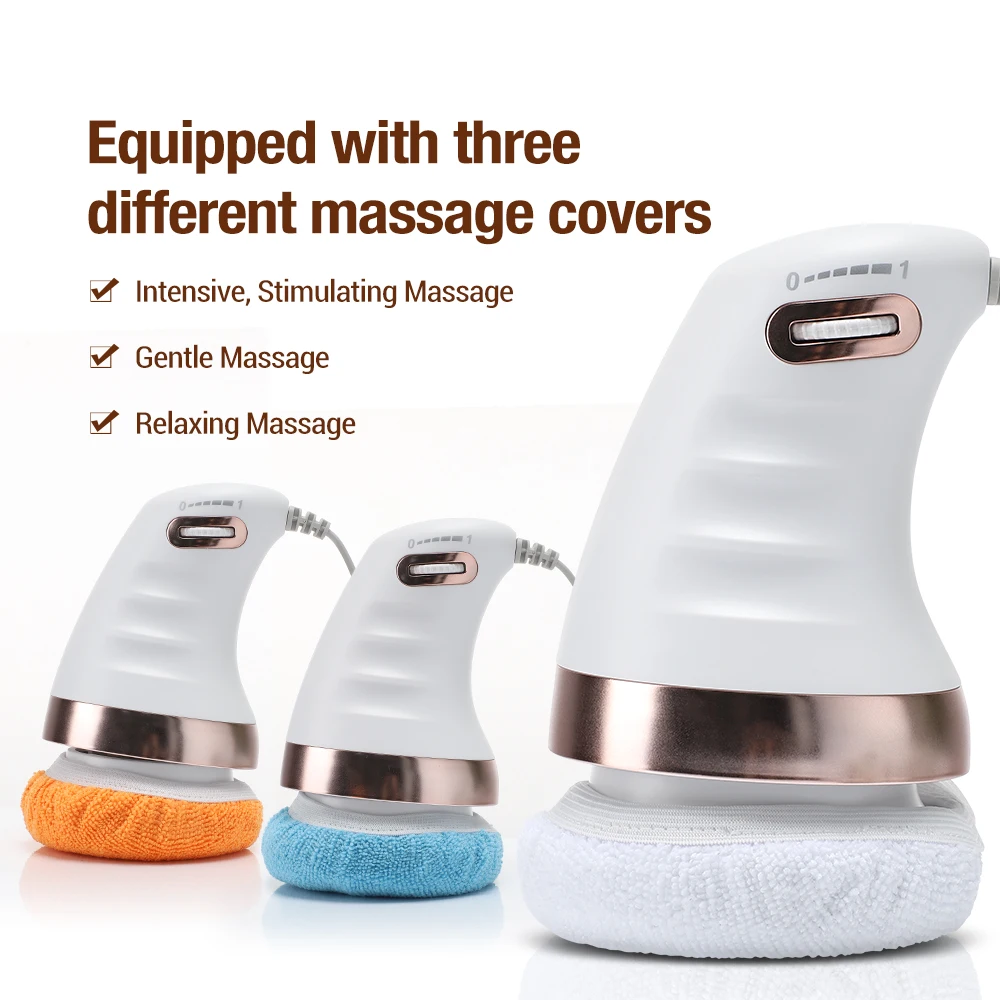 

High Frequency Vibration Waist Slimming Massager Handheld Anti Cellulite Fat Burner Body Shaping Tool with 3 Massage Head