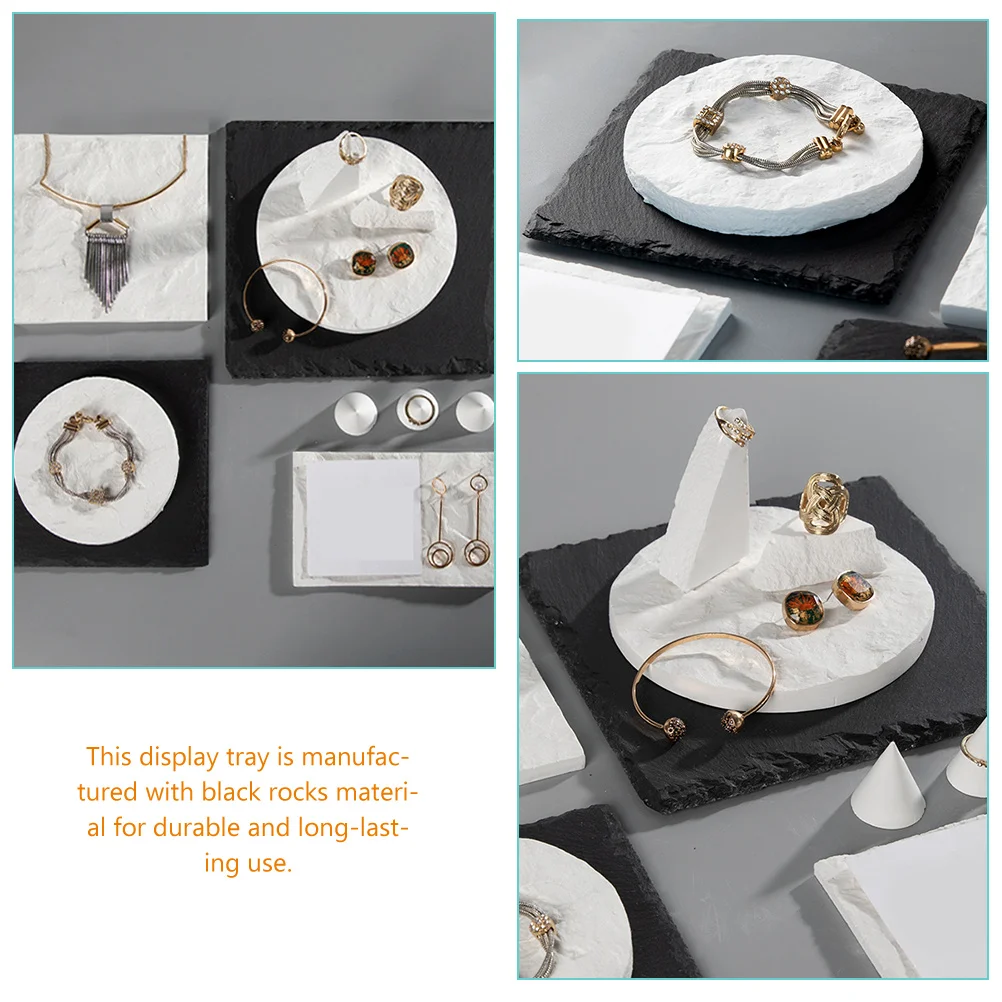 Jewelry Tray Dish Trinket Plate Slate Ring Holder Display Sushi Board Plates Tree Towers Decorative Organizer Necklace Showcase