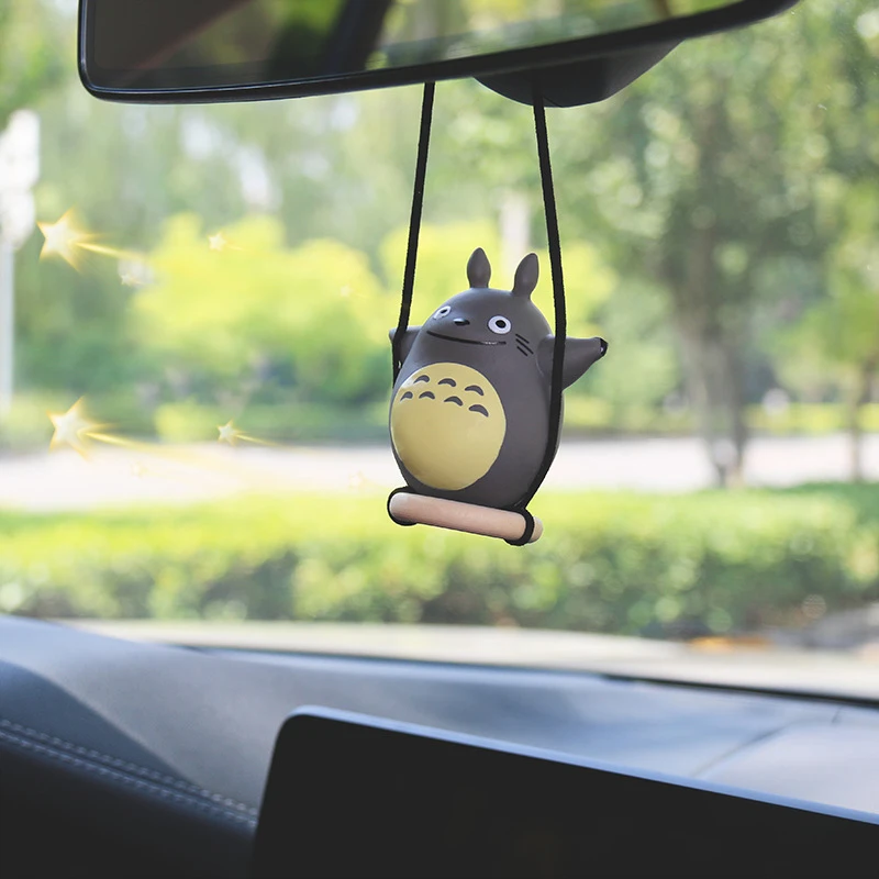 

Totoro Rearview Mirror Pendant Decoration Ghibli Rearview Mirror Accessories Car Pendant Car Decoration Doll Interior Figures
