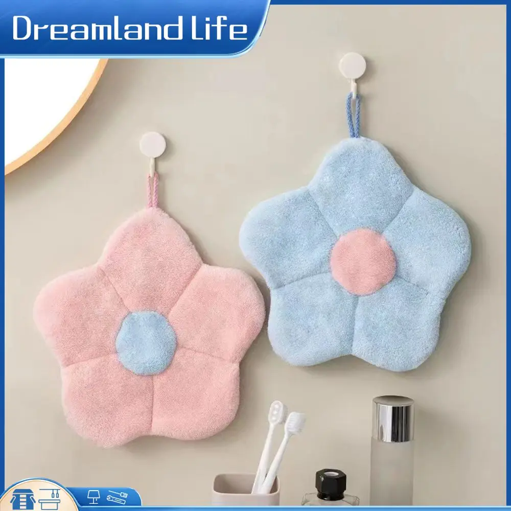 

Double Layer Easy To Clean Absorb Water Thicken Household Hemming Hand Towel Soft Towel Cartoon Multifunction Coral Fleece