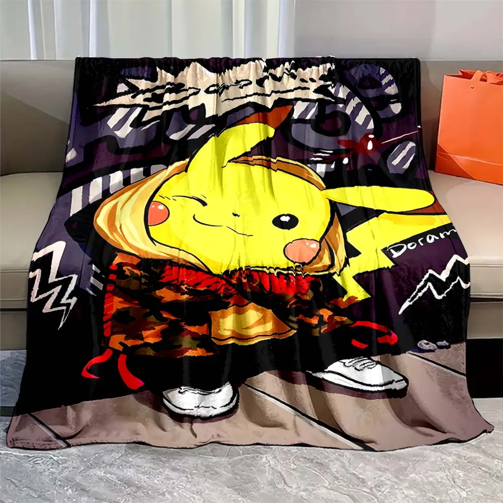 Одеяло с милым принтом покемона бульбазавра детское одеяло для взрослых мягкое