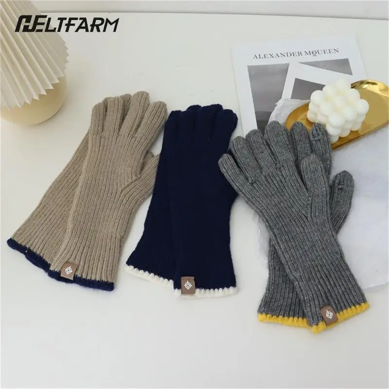 

Women Autumn Winter Gloves Elegant Warm Touchscreen Casual Long Vintage Knitted Gloves