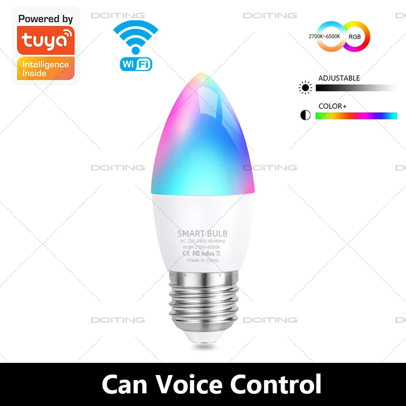 

DOITING RGB Светодиодная лампа-свеча 5 Вт