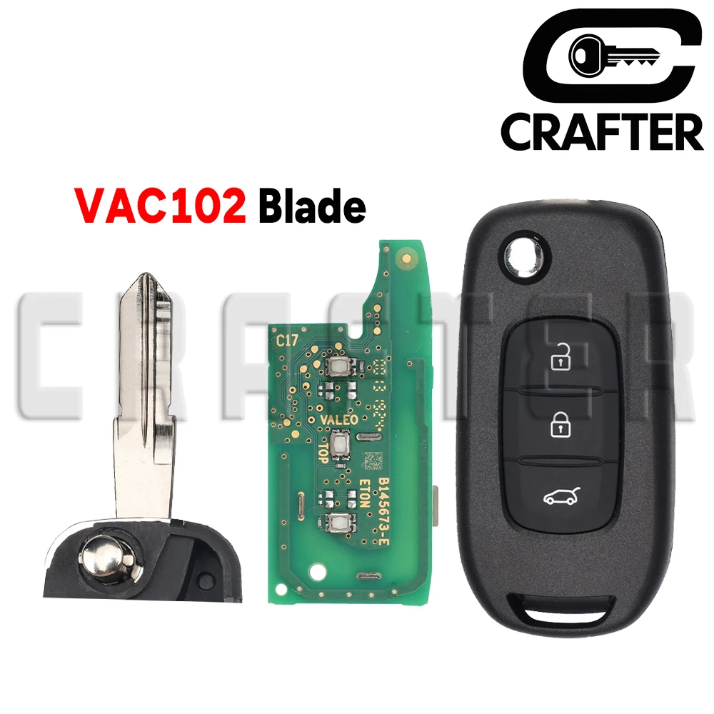 

Ключ Crafters N5F-PFK1A ID 4A чип 433 МГц флип Ramote автомобильный ключ для Renault Sandero Oroch Logan Duster Blade HU179/VAC102/VA2