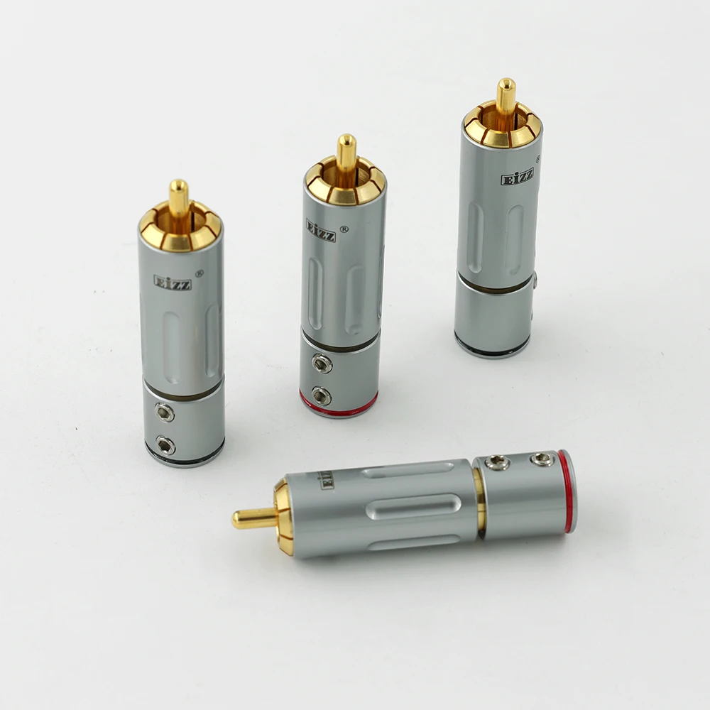 EIZZ 204 RCA разъем 24K позолоченный фоторазъем для адаптера с замком Hifi аудио видео AMP TV