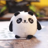stuffed keychain high simulation washable cartoon stuffed panda doll keyring panda plush keychain plush doll keyring