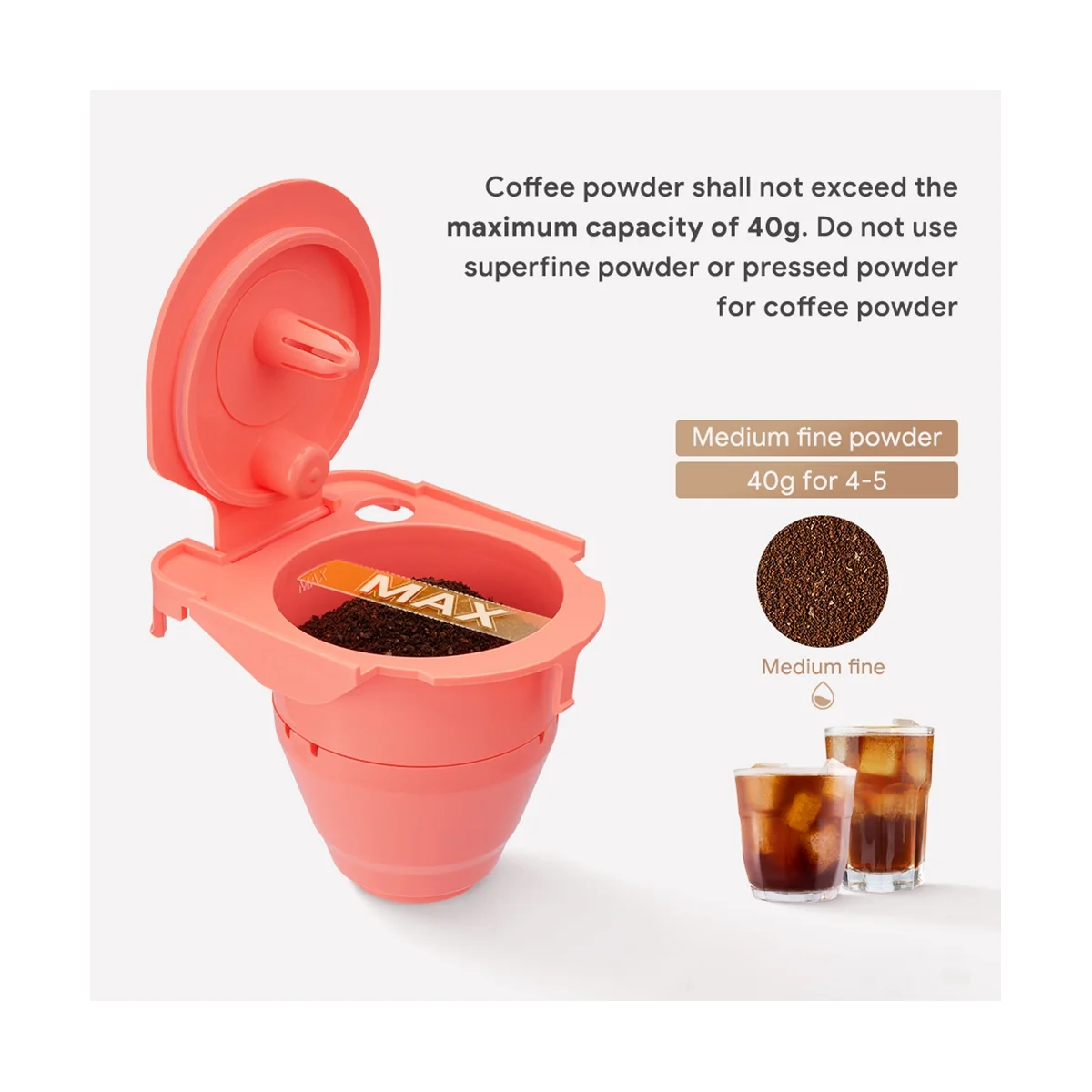 

2PCS Reuse Suitable for Keurig 2.0 Directly Add Powder Holder All-In-One Machine Coffee Capsule K-Cup Filter Cup