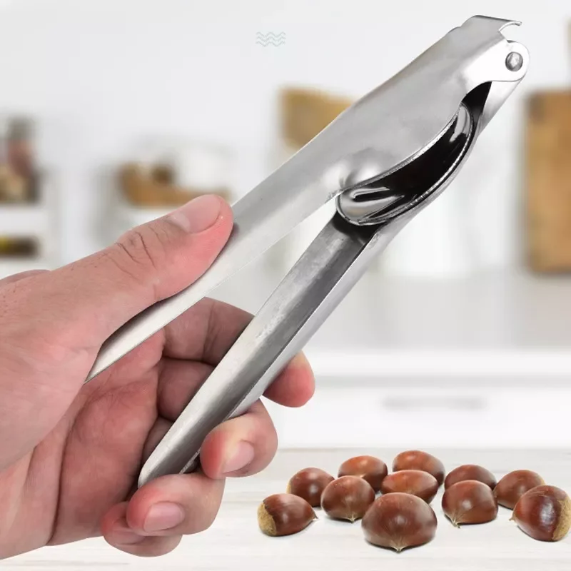 

NEW2023 Stainless Steel 2 in 1 Quick Chestnut Clip Walnut Pliers Metal Nut Cracker Sheller Nut Opener Kitchen Tools Cutter Gadge