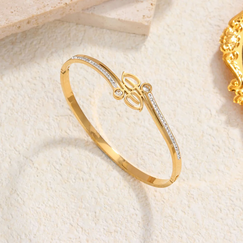 Женский простой браслет с серебряным покрытием розовое золото крестообразный