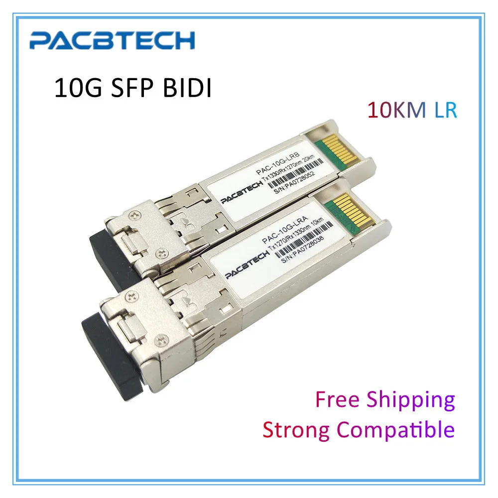 5 пар/Лот 10G SFP + сильная совместимость Mini GBIC 20km/40km/60km/80km WDM BIDI 1270 нм/1330 нм соединитель