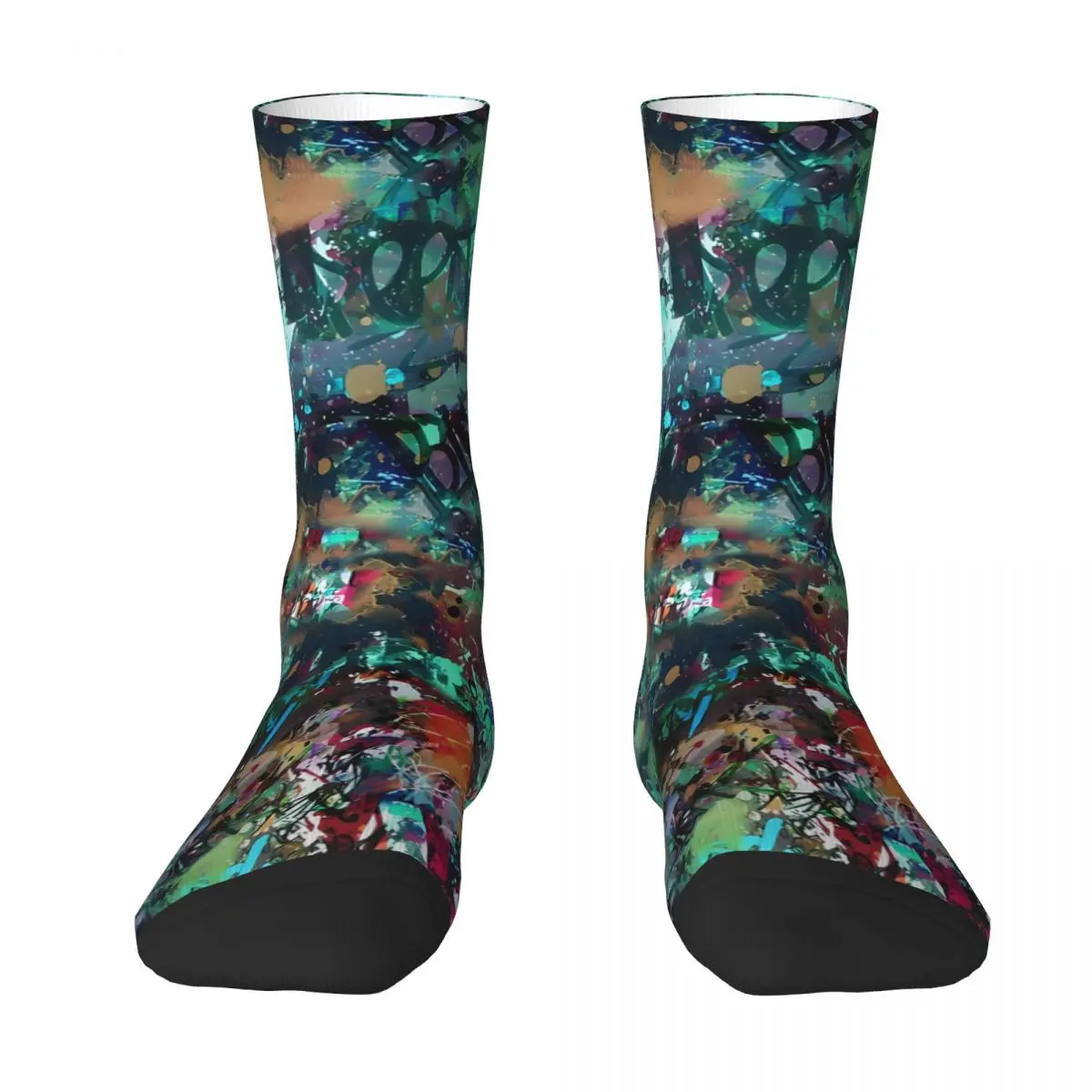 

Носки-брызги с граффити и рисунком, мужские и женские носки из полиэстера, Настраиваемые носки в стиле хип-хоп