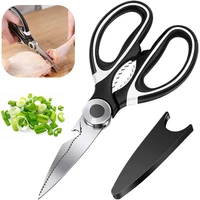 kitchen shears stainless steel kitchen scissors heavy duty dishwasher safe sharp utility poultry meat scissors for food cutting
