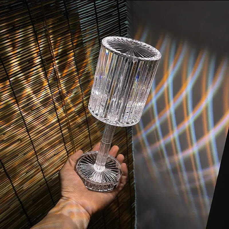 

New Crystal Table Lamp 3/16 Colors Usb Charging Touch Lamp Atmosphere Lights Diamond Led For Home Decor Night Light Christm Deco