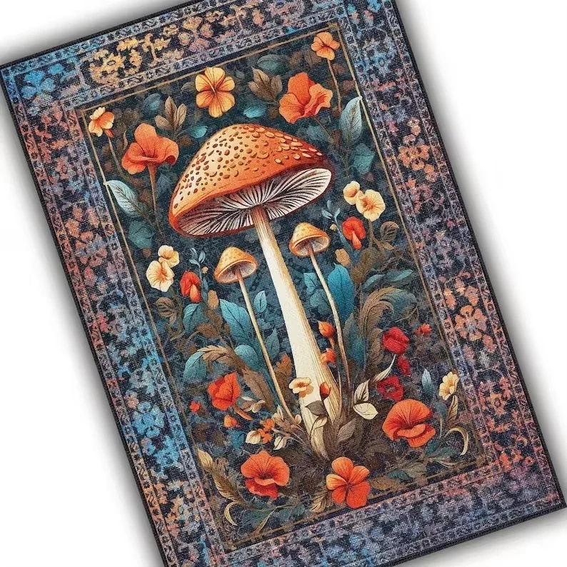 

Ковёр DASTICKING готический чёрный и винный красный