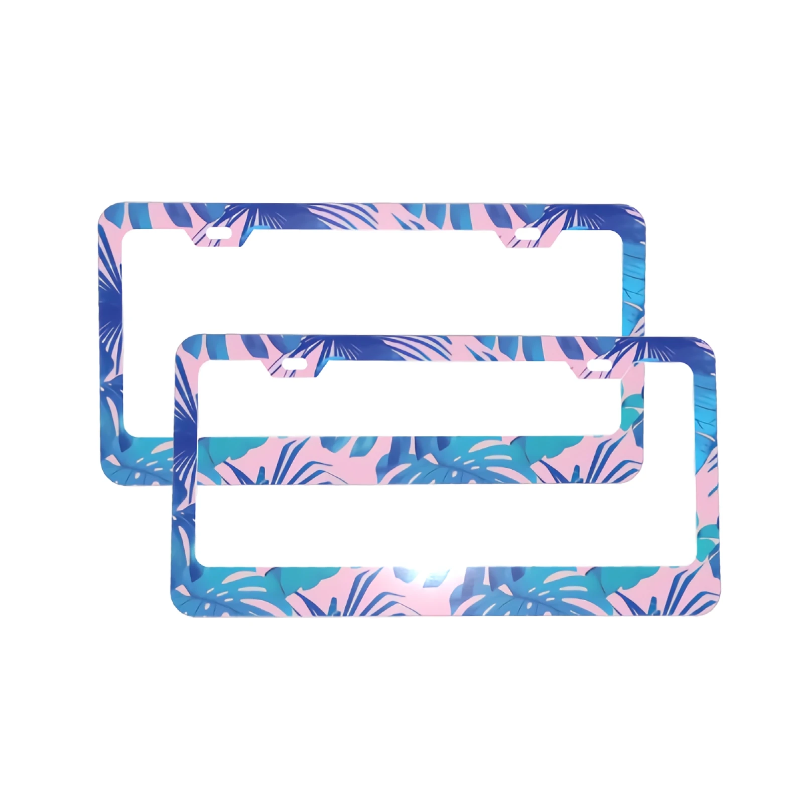 

Экзотические рамки для номерного знака тропической ладони набор из 2 алюминиевых автомобильных бирок обложки держатели автомобильные стан...