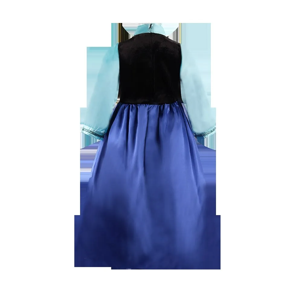 Платье принцессы Анны для девочек Детская Снежная Королева Нарядное платье