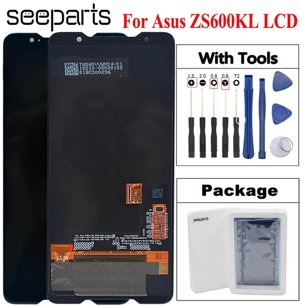 ЖК-дисплей и сенсорный датчик в сборе для ASUS ROG Phone ZS600KL, 6,0 дюйма