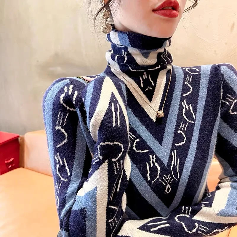 Женская одежда темпераментные тонкие вязаные пуловеры осенне-зимние модные