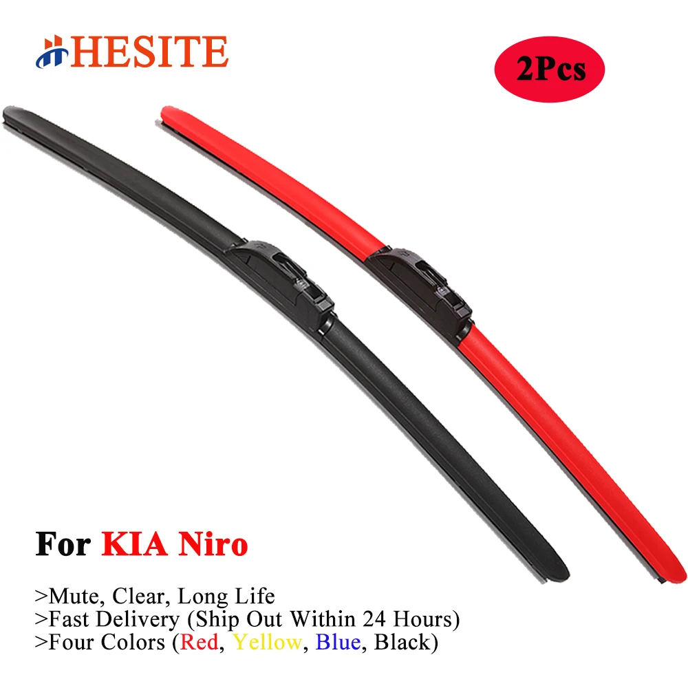 

HESITE Colorful Windshield Wiper Blades For KIA Niro Hatchback 1.6 GDi Hybrid Models 2016 2017 2018 2019 2020 2021 2022 26"+16"