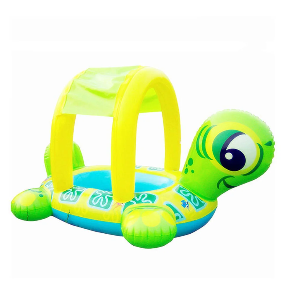 

Swim Float, Pool Float with Canopy, Tortoise Shaped Swim Ring Pool with Sunshade Water playing equipment