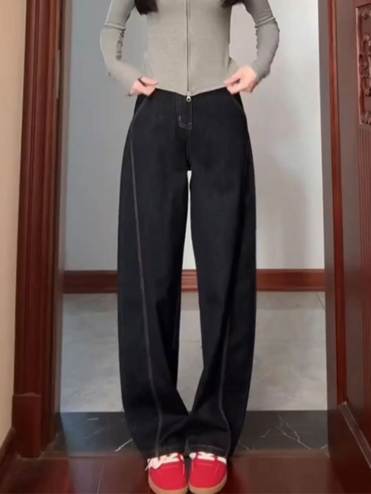 Большие размеры бананы маленькие женские ретро-джинсы с изогнутыми ножками