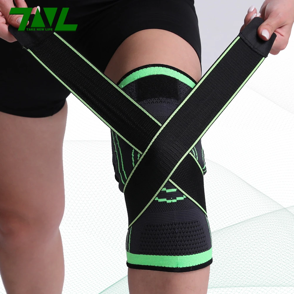 

1PCS Gym Fitness Knee Support Braces strap Elastic Sport Bandage Compression Protector Pad Relieves knee injuries volleyball