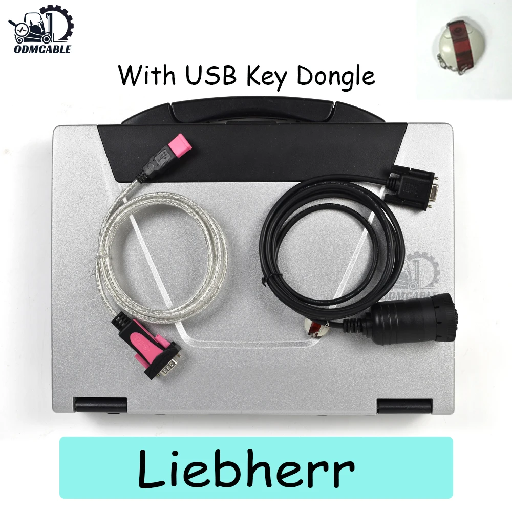 2023 для диагностического комплекта либхера с ноутбуком cf52, программное обеспечение для диагностики автомобиля либхер sculi с диагностическими кабелями