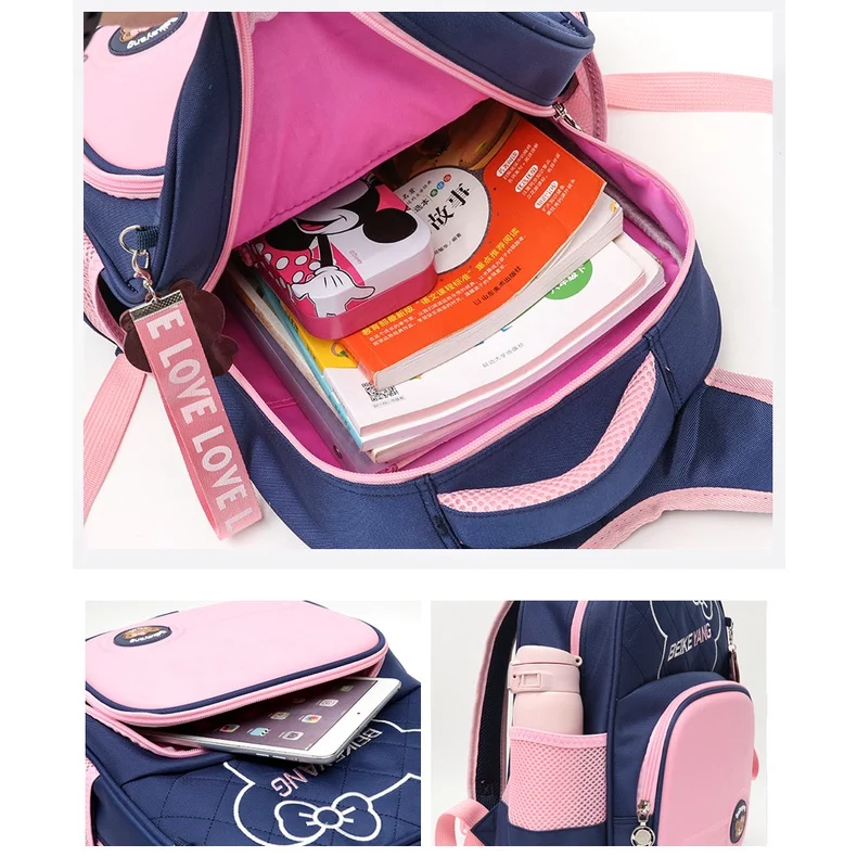 High-capacity Fashion Children Cute Panelled Backpacks New Grade 1-3 Primary Girls Boys Breathable Schoolbags for Travel Hot