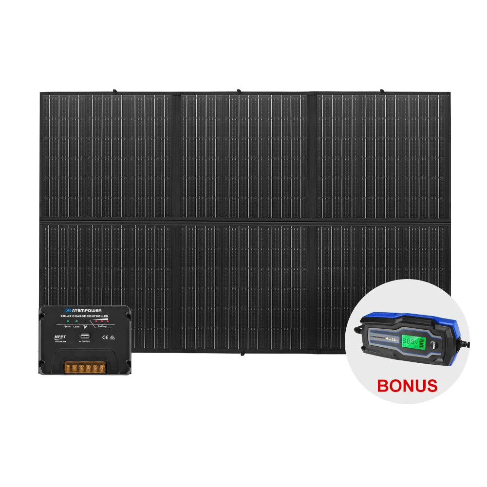 

ATEM POWER 300W 12V/18V Mono Outdoor Camping Portable Universal Folding Solar Panel Blanket Bag Foldable Solar Panel