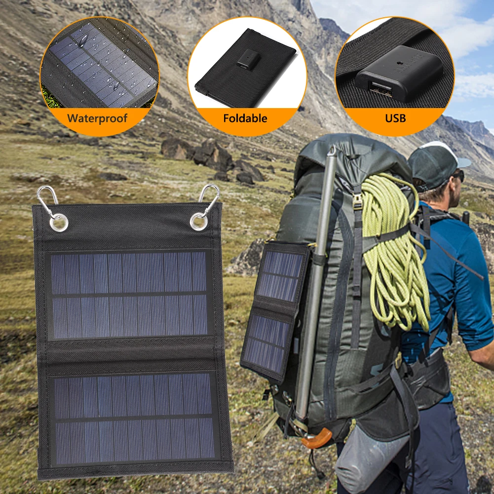 

Waterproof Folding 40/10W Power Bank Charger Solar Cells Battery Pack 5V USB Portable Solar Panels for Mobile Phone Outdoor
