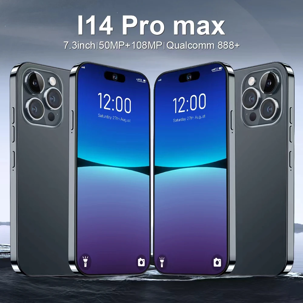 

I14 Pro Max смартфон с 5,5-дюймовым дисплеем, ОЗУ 16 ГБ, ПЗУ 1 ТБ, Android