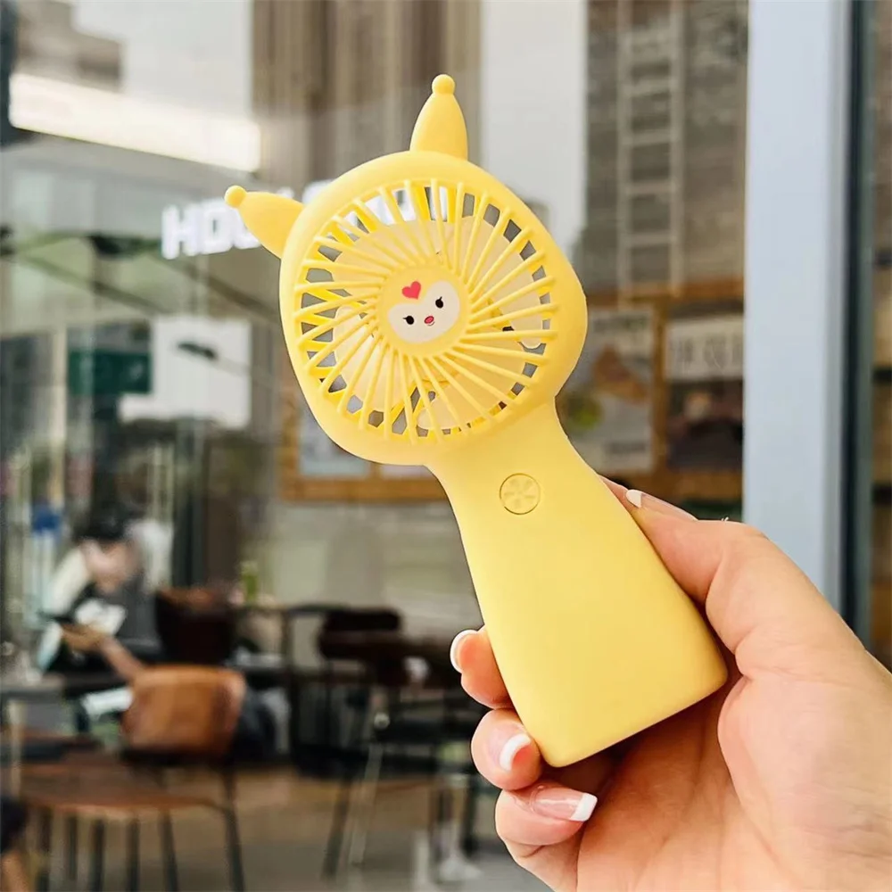 

1pc Cute Handheld Small Fan Cartoon Puppy Usb Charging Fan Cartoon Puppy Fan Student Dormitory Fan Modern Minimalist Portable