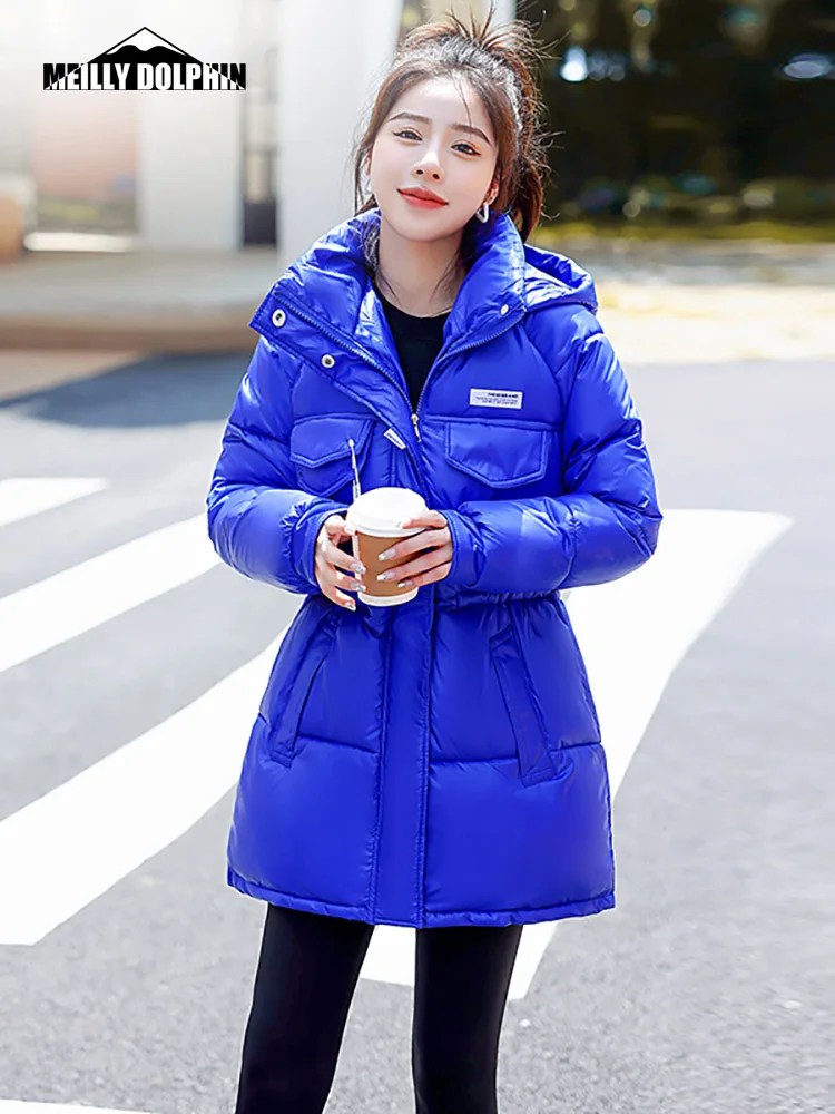 2022 New Winter Jacket For Women's Solid Oversize Loose Puffer Fashion Female Hooded Parkas Padded Warm Coat Clothes